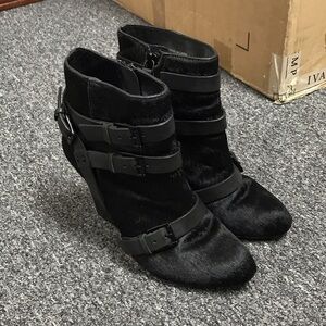 Rebecca Minkoff Black Strappy Ankle Booties